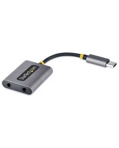 Startech USBC-AUDIO-SPLITTER Startech.com divisor usb-c de audífonos - adaptador usb tipo c a 2 multiplicador para dos con micrófono diademas dac externo 24 bits audio 3.5mm