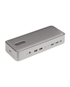 Startech 129N-USBC-KVM-DOCK Startech.com base para laptop o replicador de puertos alámbrico usb 3.2 gen 2 (3.1 2) type-c plata