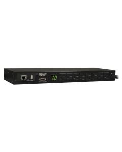 Tripp-Lite PDUMNH20 tripp lite pdu monitoreable monofásico 1.9kw, de 120v, 8 tomacorrientes 5-1520r, adaptador l5-20p5-20p, cable 3.66 m [12 pies], interfaz plataforma lx, para instalación 1u en rack, taa