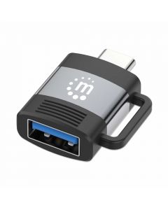 Manhattan 356312 cambiadores de género cables usb-a usb-c negro, gris