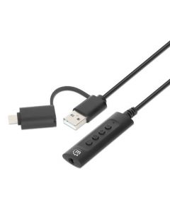 Manhattan 153560 divisor de audio negro