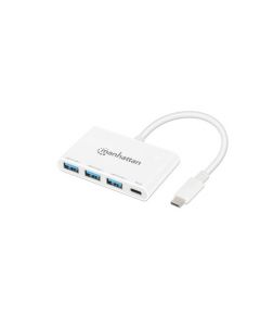 Manhattan 168434 nodo concentrador usb 3.2 gen 1 (3.1 1) type-c 5000 mbits blanco