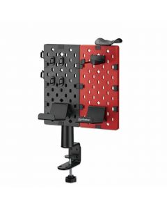 Manhattan 462518 soporte de escritorio con tablero organizador perforado y porta accesorios