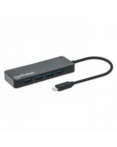 Manhattan 168410 nodo concentrador usb tipo c 5000 mbits negro