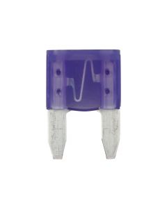 Bussmann ATM-3 eaton series atm blade fuse, color code violet, 32 vdc, 3a, 1 kaic, non indicating, end, colored plastic housing, zinc fuse element