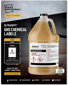 Avery 60502 etiqueta ultra duty blanca permanente láser 12.1 cm x 19.7 paq 100