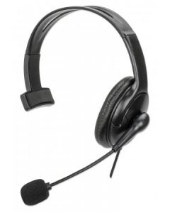Manhattan 180849 audífono y auriculare auriculares alámbrico diadema oficinacentro de llamadas usb tipo a negro