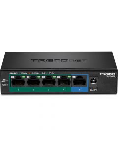 Trendnet TPE-TG52 switch no administrado gigabit ethernet (10/100/1000) energía sobre (poe) negro