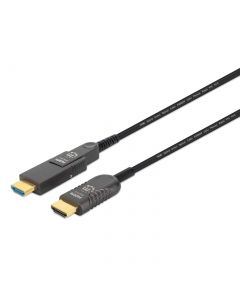 MANHATTAN 355698 Cable Óptico Activo HDMI a HDMI con conector HDMI desmontable, Calilficación Plenum
