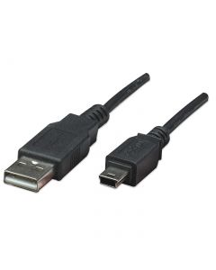 Manhattan 302340 cable usb 2.0 3 m a mini-usb b negro