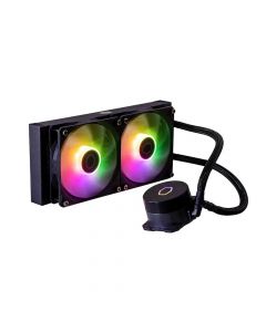 Cooler Master MLW-D24M-A18PS-R1 masterliquid 240l core argb enfriamiento líquido para cpu, 2x 120mm, hasta 1750rpm, negro