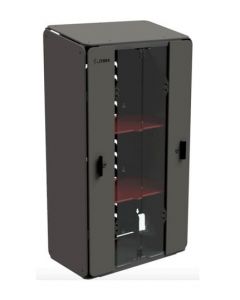 Zebra CS-CAB-3-FLTPK-B-N evm, midi cabinet flat pack, includes internal iec power cables, pdu, barrell lock, 2x keys, standard shelves, requires leads and accessories