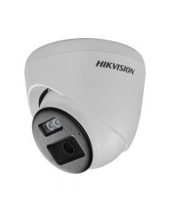 Hikvision DS-2CE78D0T-LTS [audio bidireccional + dual light colorvu] turret turbohd 2 megapixel (1080p) / lente 2.8 mm 40 mts ir exir luz blanca microfono y bocina integrado exterior ip67 dwdr
