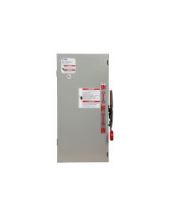 Eaton DT363UGK heavy duty double-throw non-fused safety switch, 100 a, nema 1, painted steel, non-fusible, three-pole, three-wire, 600 vac, 250 vdc