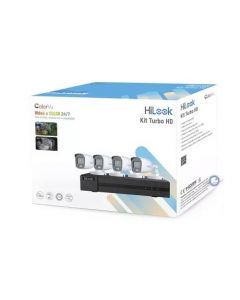 Hikvision HL-1080-CV/A kit turbohd 1080p / dvr 4 canales camaras bala colorvu con microfono integrado fuente de poder accesorios instalacion