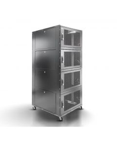 Enson ENS-RKGB42U8 gabinete de piso modular 42ur 800x1000 acero paneles laterales extraíbles puerta malla delantera y trasera