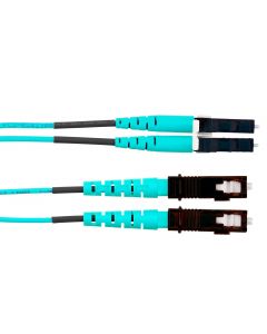 Panduit FZ2ERLNSNSNM010 om4, cp, ofnr, 2 fibras, 1.6mm, lc dúplex a sc dúplex, il est. 10m
