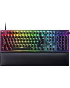 Razer RZ03-03610700-R311 teclado gamer huntsman v2 analog rgb, switch optomecánico, alámbrico, negro (español)
