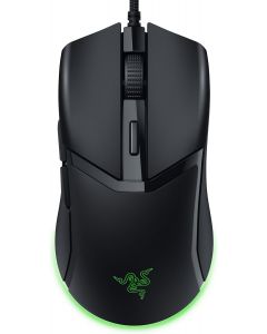 Razer RZ01-04650100-R3U1 cobra - mouse para juegos con cable, diseño ligero de 58 g, interruptores ópticos gen-3 iluminación chroma rgb underglow sensor óptico preciso 8500 dpi cable speedflex negro