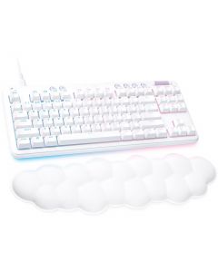 Logitech 920-010413 g713 wired gaming keyboard, tactile switches (gx brown), and keyboard palm rest, white mist - teclado sin numérico