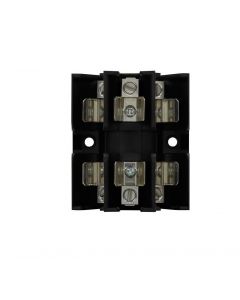 Bussmann JP60030-3PR eaton series jp pyramid fuse block, 30 a, class j, 200 ka, screw with pressure plate, kaic, thermoplastic, panel, 600 vac/dc, for use lpj, dfj, jks fuse, #14-10 awg cu/al