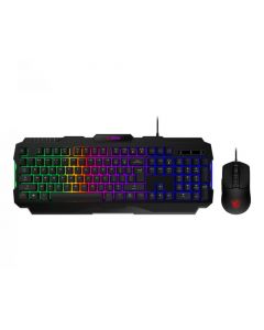 Msi FORGE GK100 COMBO US kit gamer de teclado y mouse combo, alámbrico, usb, negro (inglés)