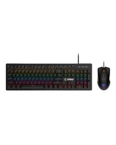 Msi FORGE GK300 COMBO BLUE US teclado ratón incluido juego usb qwerty inglés de ee.uu. negro