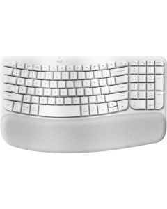 Logitech 920-012279 wave keys teclado rf inalámbrico + bluetooth qwerty español blanco