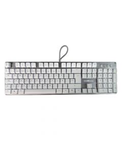 Game Factor KBG400-WH-RD teclado juego usb qwerty español gris, blanco