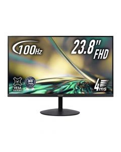 Acer UM.QS2AA.103 monitor sa2 sa242y h1bi, 23.8 pulgadas, fhd, 1920 x 1080, 100hz, va, 4 ms gtg, hdmi, vga, vesa, incl, incluye negro, 3 años de garantia