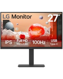 Lg 27BA650-B.AWM 27ba650-b monitor full hd ips de 27 puLgadas con usb tipo-c - altavoces, 100 hz, soporte ajustable y multipuertos