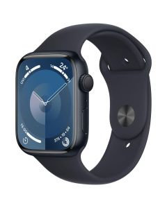 Apple MR993CL/A watch series 9 (gps) 45mm midnight aluminium case with sport band - small / medium 140-190mm
