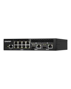 Qnap QSW-M2108R-2C-US switch qsw-m2108r-2c, 10 puertos / 8 lan de 2,5 gbs,  2 pts 10gbe/sfp+ /capa 2/para rack /administracion web