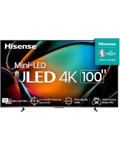 Hisense 100U8K televisor - 100 pulgadas, miniled, quantum dot, 4k uhd, 3840 x 2160 pixeles, google smart tv