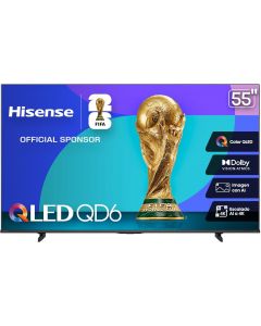 Hisense 55QD6QFM televisor - 55 pulgadas, qled quantum dot 4k uhd, 3840 x 2160 pixeles, fire smart tv