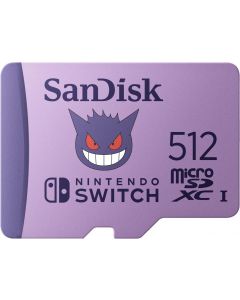 Sandisk SDSQXAO-512G-GN6ZK memoria micro sdxc 512gb nintendo switch pokemon gengar 100mb/s 4k u3 v30