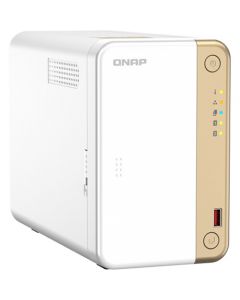 Qnap TS-262-4G-US nas ts-262-4g /2 bahias nucleo doble hasta 2.9 ghz, 4 gb en ram, /1 lan 2,5 gbe/usb 3.2 x2/sata/hot-swap/ sin discos/hasta 40 tb/ intel® celeron® n4505