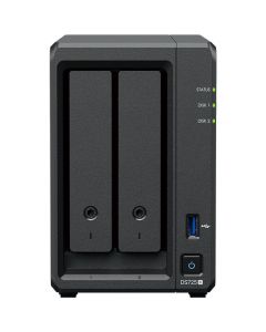 Synology DS725+ diskstation servidor de almacenamiento nas ryzen embedded r1600 4 gb ddr4 0 tb negro
