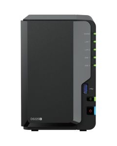 Synology DS225+ nas /2 bahias nucleo cuadruple hasta 2.7 ghz 2gb ddr4, ampliable 6gb/1gbe lan x1/ 2.5gbe x1/sata/hot-swap/ sin discos/ intel celeron j4125 /hasta 40 tb