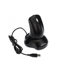 Seal Shield STM042WE waterproof rf wireless 1000 dpi optical mouse with scroll wheel 2 button charging base integrated 3 port black usb hub aes128 encryption visible onoff led indicator