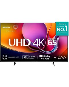 Hisense 65A65NV television led 65 smart vidaa, resolucion 4k uhd, dolby vision hdr10, dts virtual x