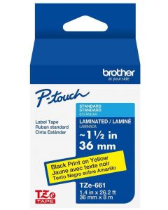 Brother TZE661G TZE-661G Cinta Para Impresora De Etiquetas Negro Sobre Amarillo Tze
