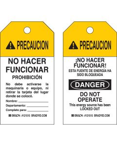Brady 121515 B837 575x3 25pk Mex Lockout Tag Reva