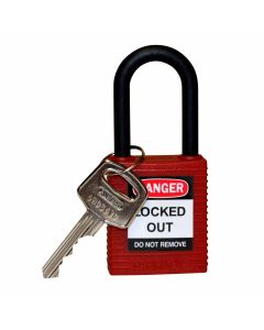 Brady 123324 Safety Lock 15" Kd Red Nylon Shackle
