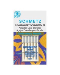 Otros 130-705 H-ET 90 schmetz aguja dorada de bordado para máquina coser paquete con 5 pzas