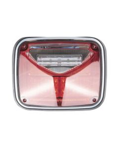 Epcom XLTE1755R luz de advertencia color rojo con trabajo claro 8"x 6"