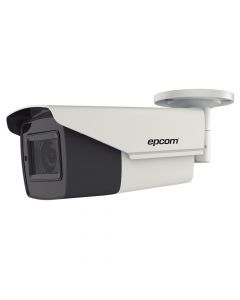 Epcom B4K-TURBO-Z bullet turbohd 4k (8megapixeles)  lente mot 27 a 135 mm potente ir exir de 80 mts exterior ip67 12 vcd - 24 vca dwdr