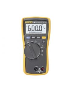 Fluke Fluke-114 multímetro digital básico para electricista, uso con voltaje máximo de 600 v y pantalla led retroiluminada
