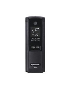 Cyberpower BRG1500AVRLCD5Y ups de 1500 va 900 w, topología línea interactiva, entrada 120 vca nema 5-15p, tipo torre, con 12 tomas 5-15r, 5 años garantía