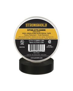 Panduit ST88-075-66BK cinta eléctrica para aislar de pvc trabajo pesado grosor 021 mm (85 mil) ancho 19 y 20 m largo uso interiorexterior color negro